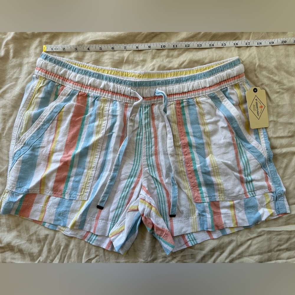 St. John's Bay Multicolor Striped High Waist Shorts